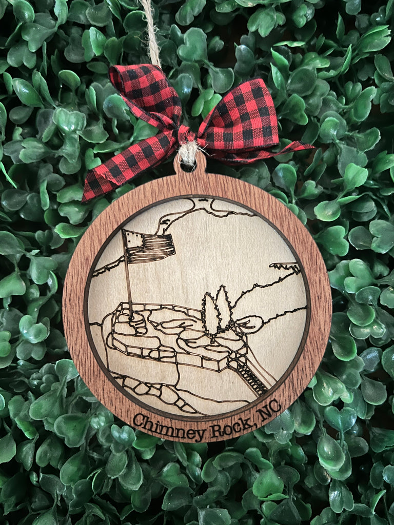 Chimney Rock NC Christmas Ornament