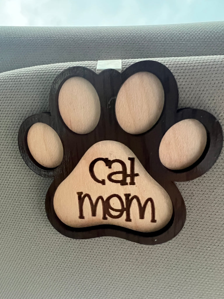 Cat Mom Car Visor Clip On Charm