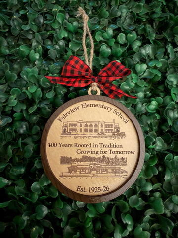 Fairview Elementary Centennial Commemorative Christmas Ornament