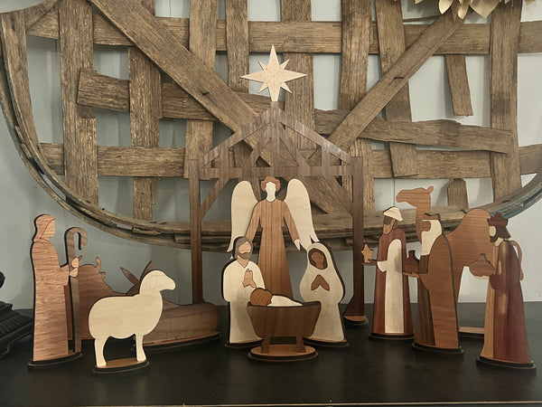 Heirloom Laser-Cut Nativity Set