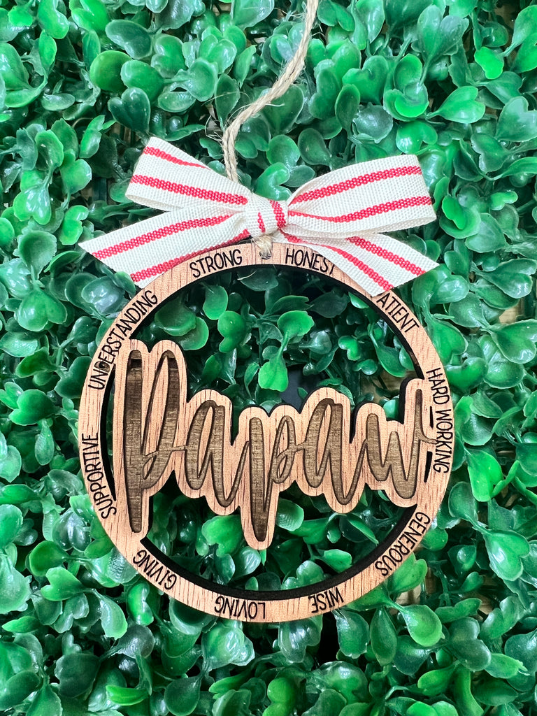 Papaw Christmas Ornament