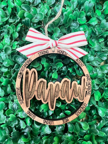 Papaw Christmas Ornament