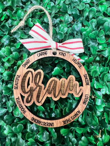 Gram Christmas Ornament