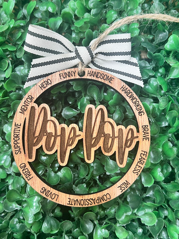 Pop Pop Christmas Ornament