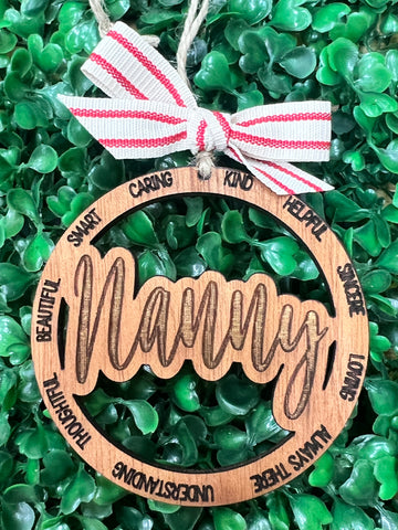 Nanny Christmas Ornament
