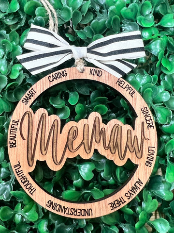 Memaw Christmas Ornament