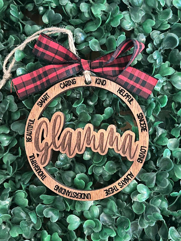 Glamma Christmas Ornament