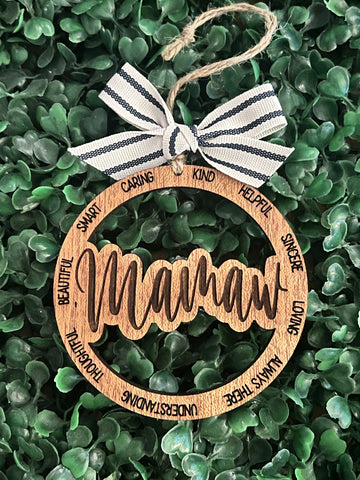 Mamaw Christmas Ornament