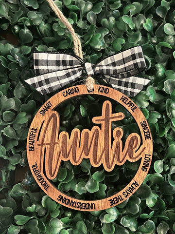 Auntie Christmas Ornament