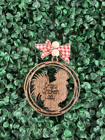"Crazy Chicken Lady" Car Charm