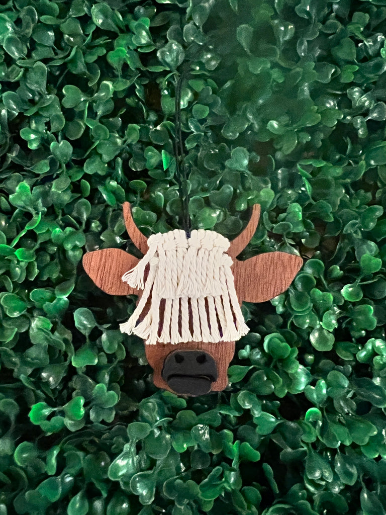 Highland Cow Car Charm