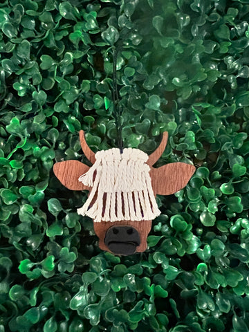Highland Cow Car Charm