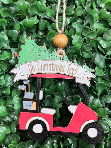 "Oh Christmas Tee" Golf Christmas Ornament