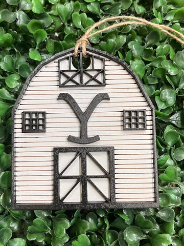 Yellowstone Barn Christmas Ornament