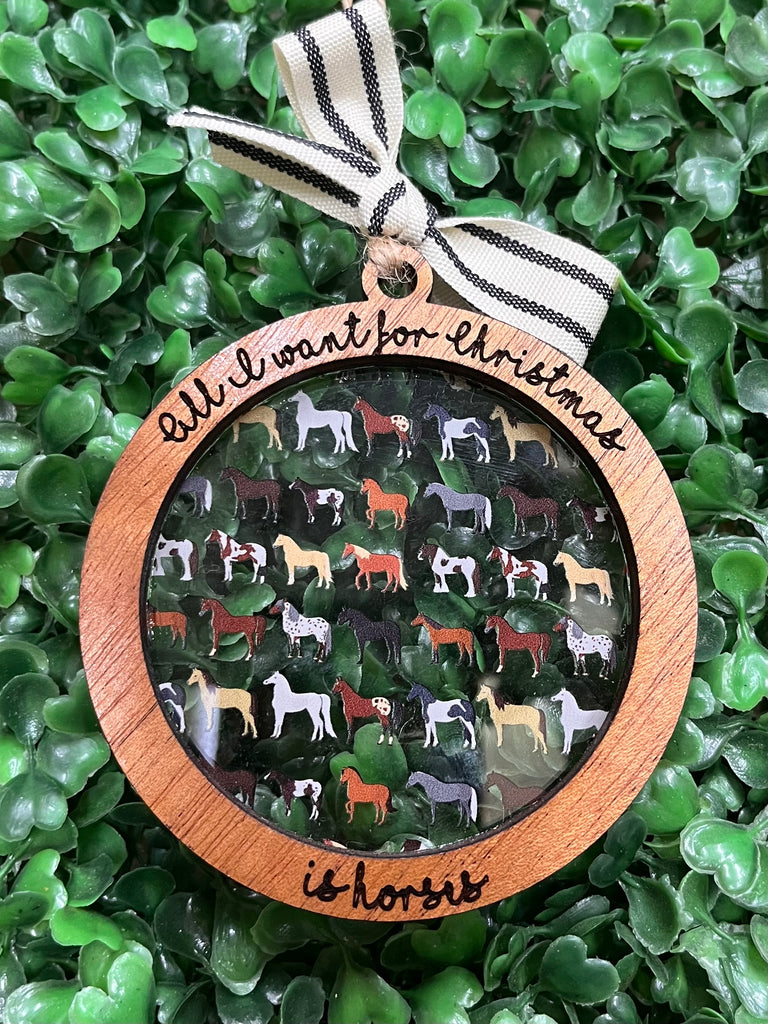 All I Want for Christmas is Horses Ornament