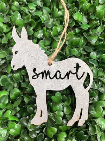 "Smart Ass" Donkey Christmas Ornament