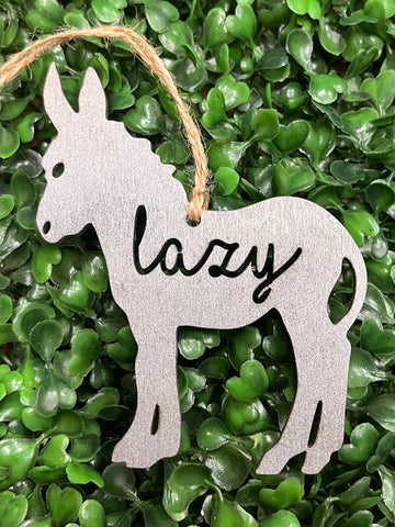 "Lazy Ass" Donkey Christmas Ornament