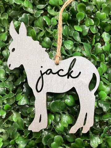 "Jack Ass" Donkey Christmas Ornament