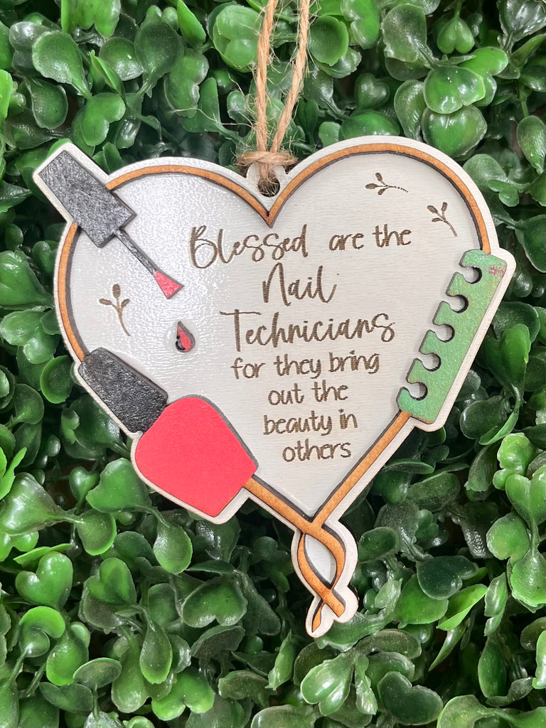 Blessed are the Nail Technicians Christmas Ornament
