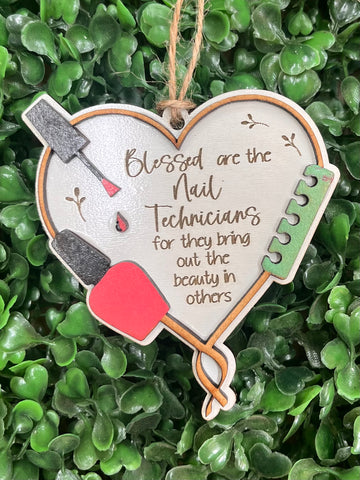 Blessed are the Nail Technicians Christmas Ornament
