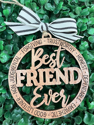 Best Friend Ever Christmas Ornament