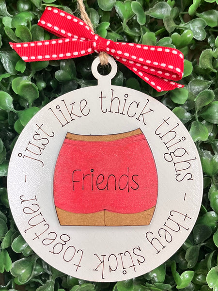 Just Like Thick Thighs Christmas Ornaments