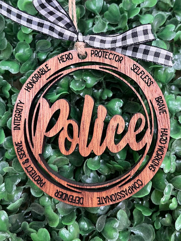 Police Christmas Ornament