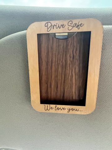 "We Love You" Photo Frame Car Visor Clip On Charm