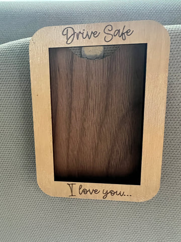 "I Love You" Photo Frame Car Visor Clip On Charm