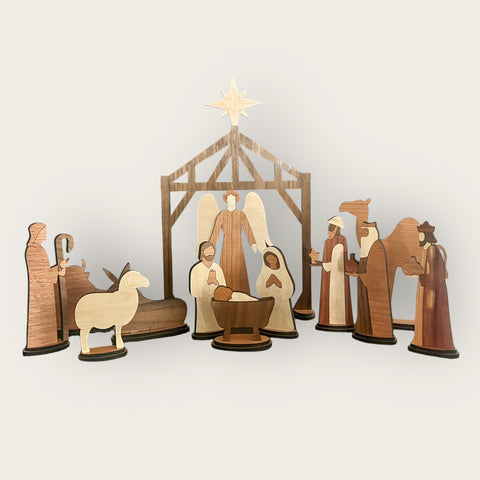 Heirloom Laser-Cut Nativity Set