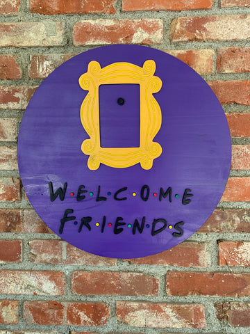 Welcome Friends Door Hanger